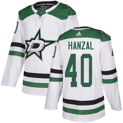 Adidas Men Dallas Stars #40 Martin Hanzal White Road Authentic Stitched NHL Jersey